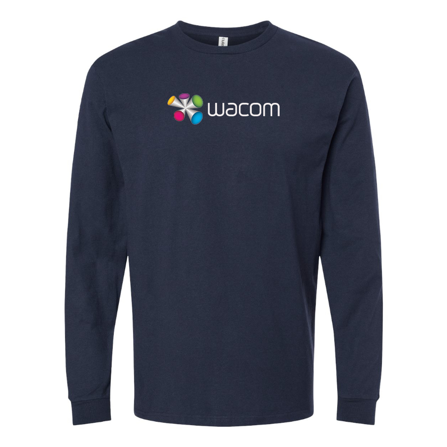 Men's Wacom Logo Cotton Long Sleeve T-Shirt