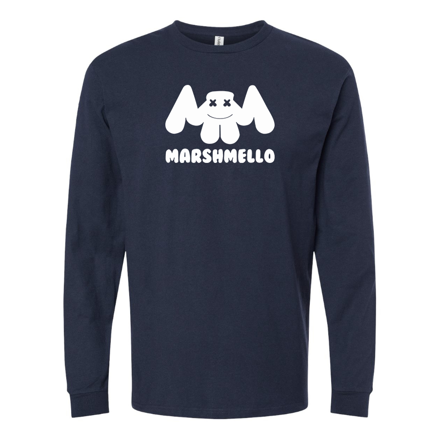 Men's Marshmello Logo Cotton Long Sleeve T-Shirt