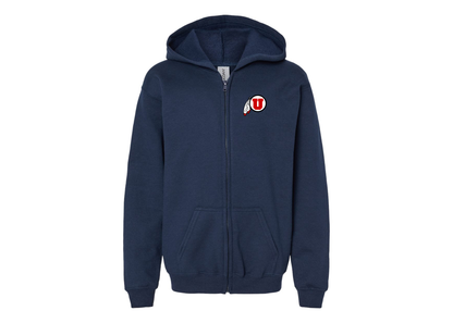 Gildan Heavy Blend Youth Utah Utes Full Zip Hooded Sweatshirt