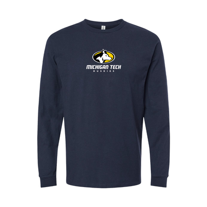 Men's Michigan Tech Huskies Logo Long Sleeve T-Shirt