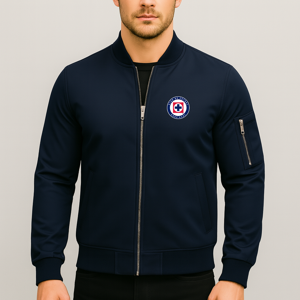 Men's Cruz Azul Football Club Lightweight Bomber Jacket - Navy