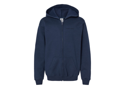 Gildan Heavy Blend Youth Fleet Foxes Logo Full Zip Hooded Sweatshirt