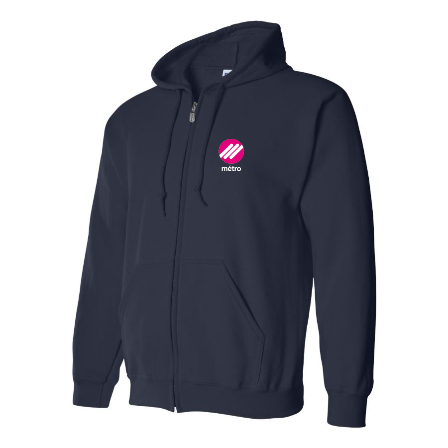 Men's Lausanne Métro Logo  Zipper Hoodie