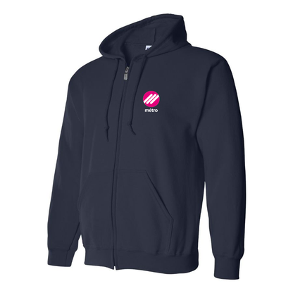 Men's Lausanne Métro Logo  Zipper Hoodie