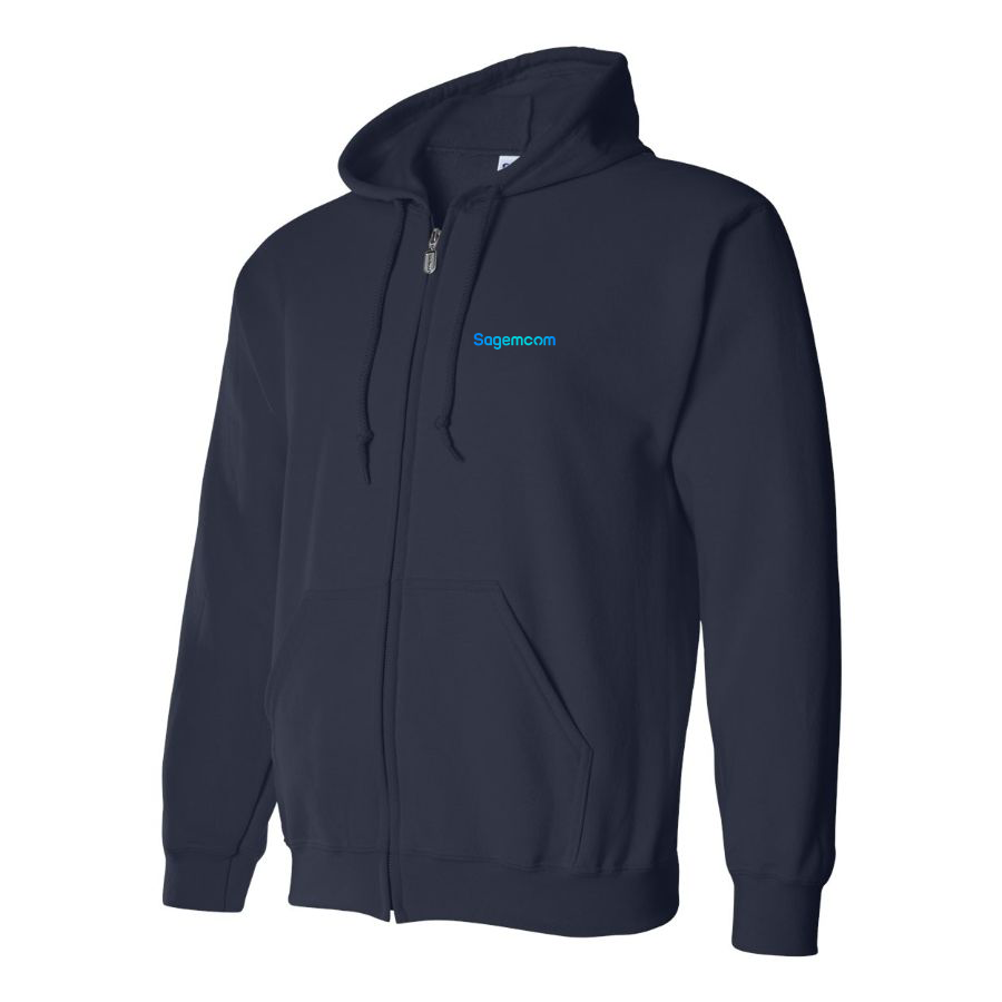 Men's Sagemcom Logo  Zipper Hoodie