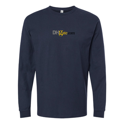Men's DHgate Logo Cotton Long Sleeve T-Shirt