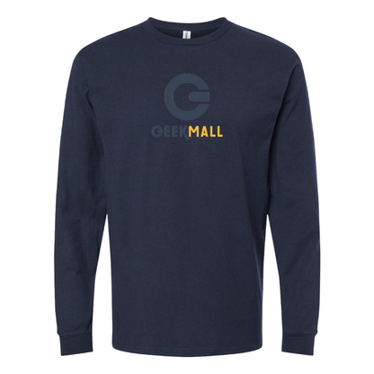 Men's Geekmall Logo  Cotton Long Sleeve T-Shirt
