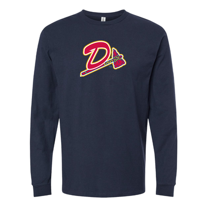 Men's Danville Braves Logo Cotton Long Sleeve T-Shirt