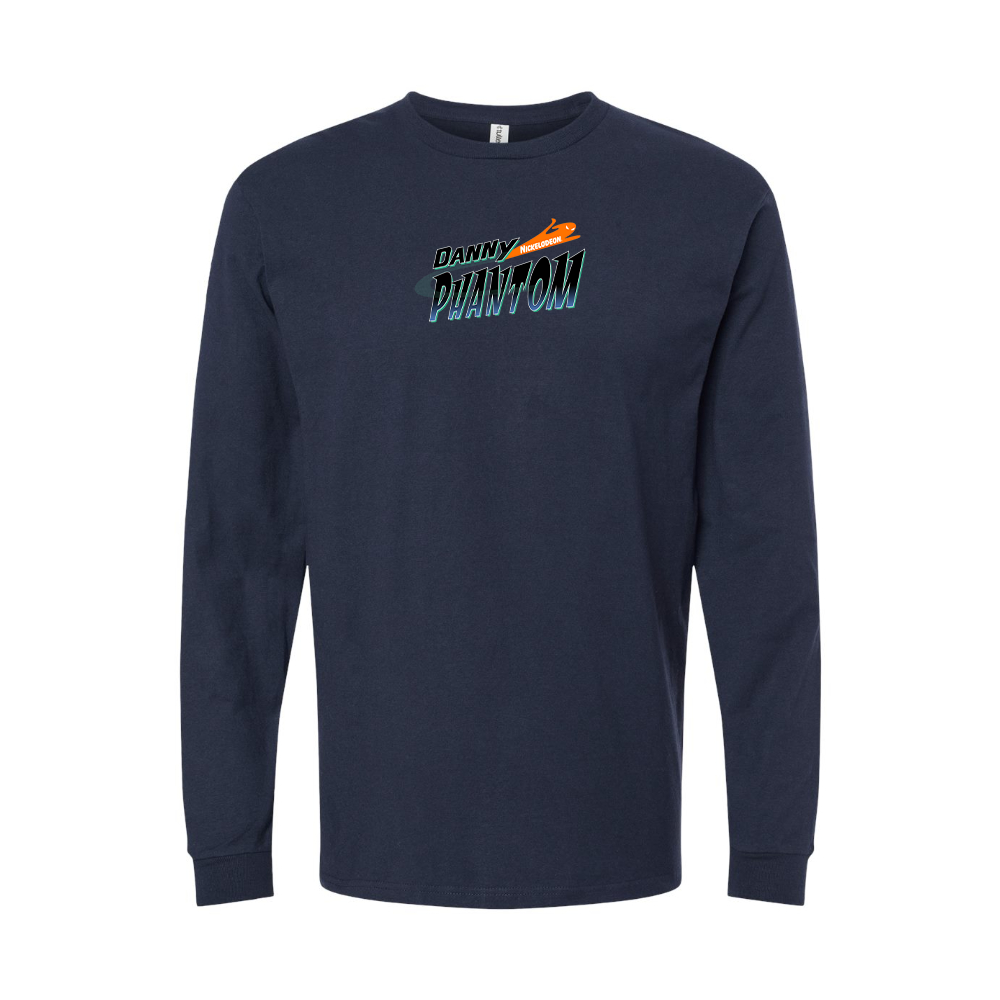 Youth Danny Phantom Logo Cotton Long Sleeve T-Shirt