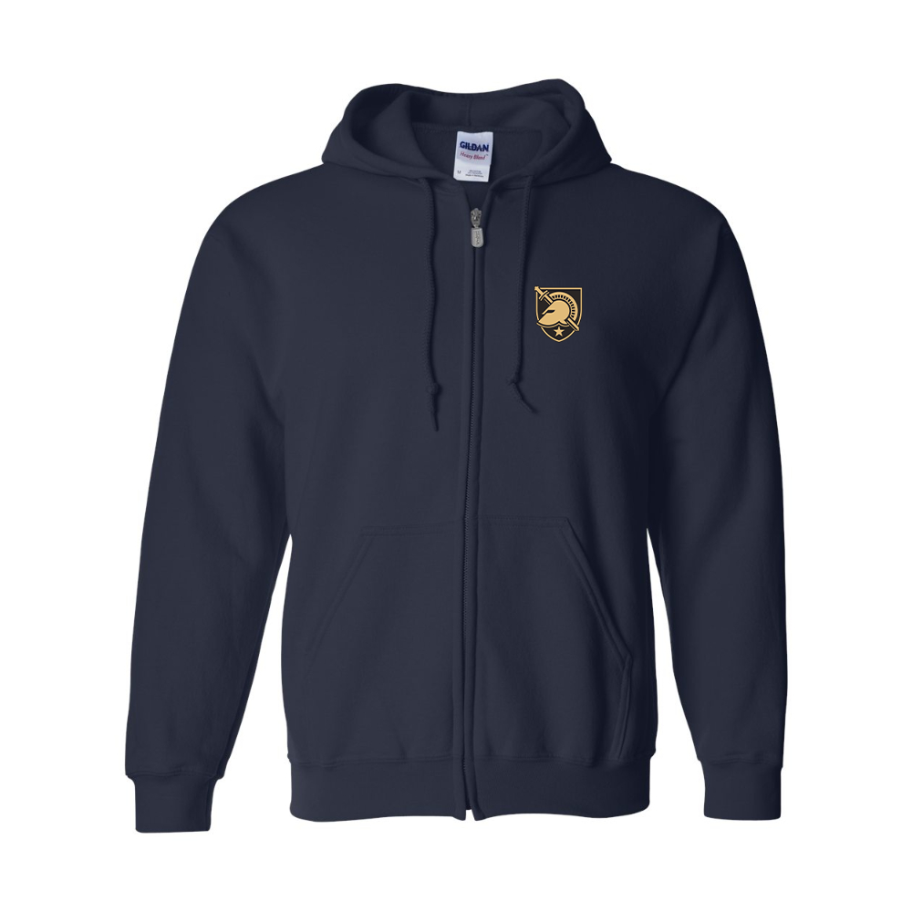 Men's  Army Black Knights  Gildan  Heavy Blend Full Zip Hooded Sweatshirt