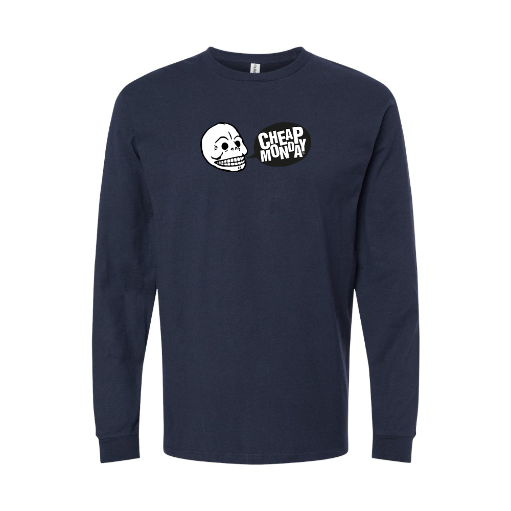 Youth Cheap Monday Logo Cotton Long Sleeve T-Shirt