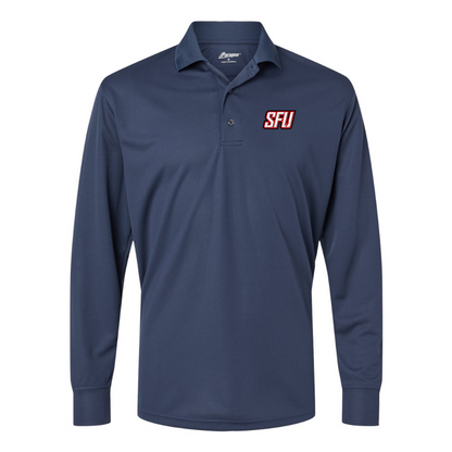 Men's Saint Francis Red Flash Logo Paragon Prescott Long Sleeve Polo