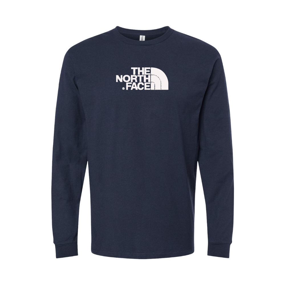 Men's The North Face Black Logo white Long Sleeve T-Shirt