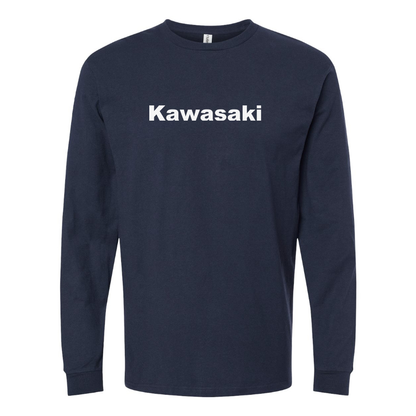 Men's Kawasaki  Logo Cotton Long Sleeve T-Shirt