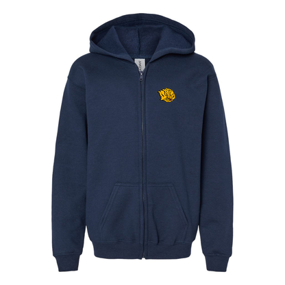 Youth   Arkansas PB Golden Lions Gildan Heavy Blend Full Zip Hooded Sweatshirt