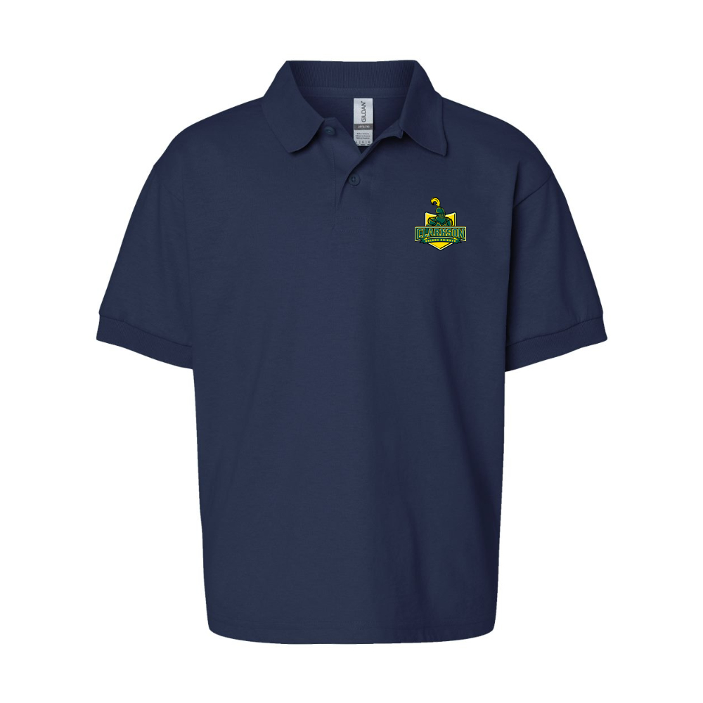 Youth Clarkson Golden Knights Gildan Dry Blend Jersey Polo