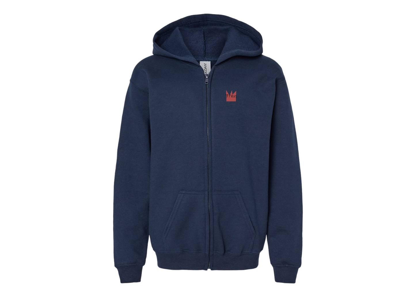 Gildan Heavy Blend Youth Train Full Zip Hooded Sweatshirt