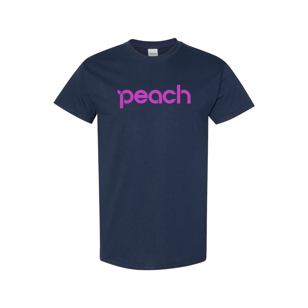 Men's Peach Aviation Logo Cotton T-Shirt
