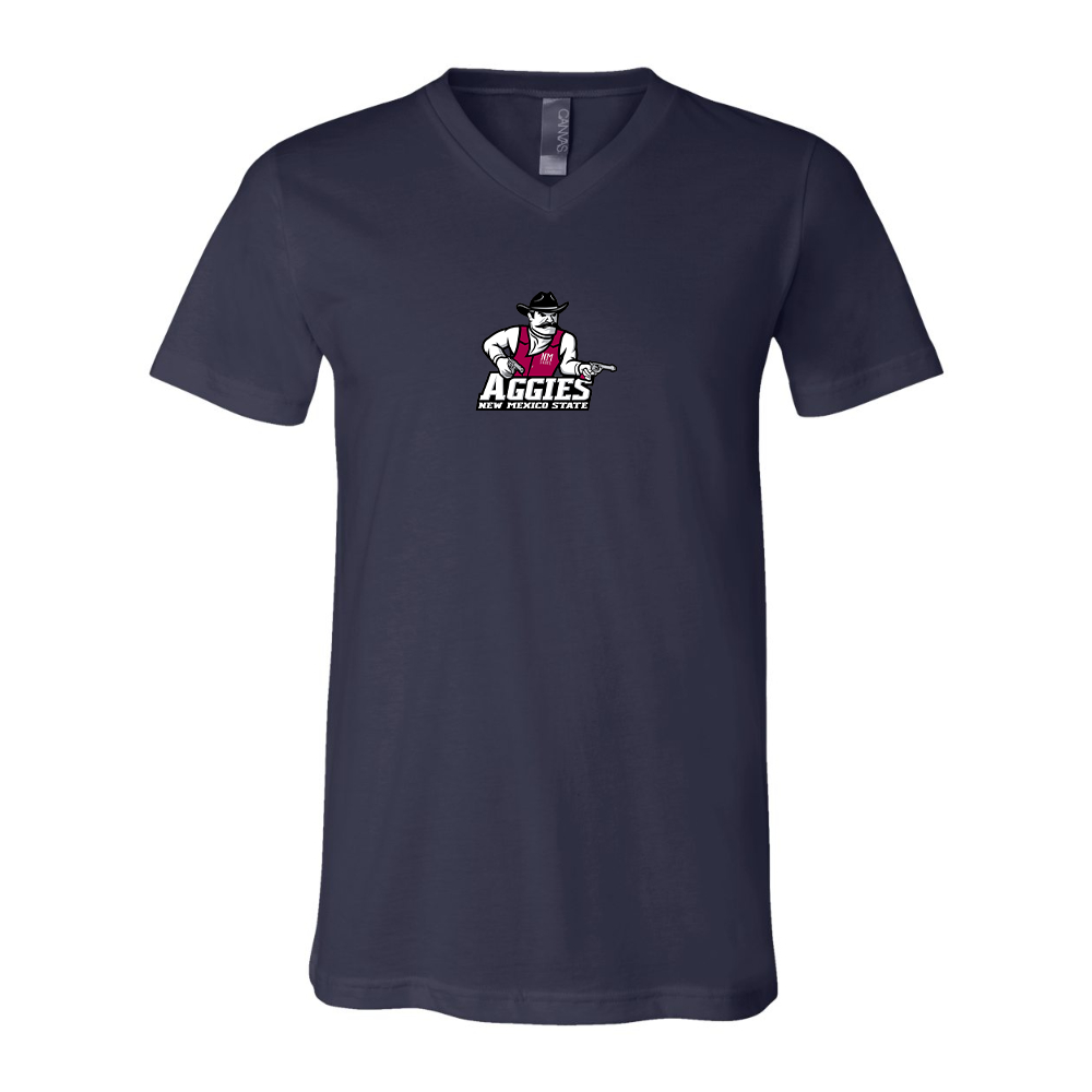 Aggies New Mexico State Logo BELLA  CANVAS - Jersey V-Neck T-Shirt