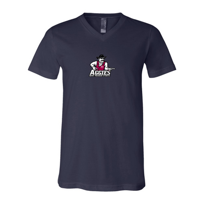 Aggies New Mexico State Logo BELLA  CANVAS - Jersey V-Neck T-Shirt