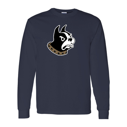 Men's Woffrd Terriers  Gildan Heavy Cotton Long Sleeve T-Shirt