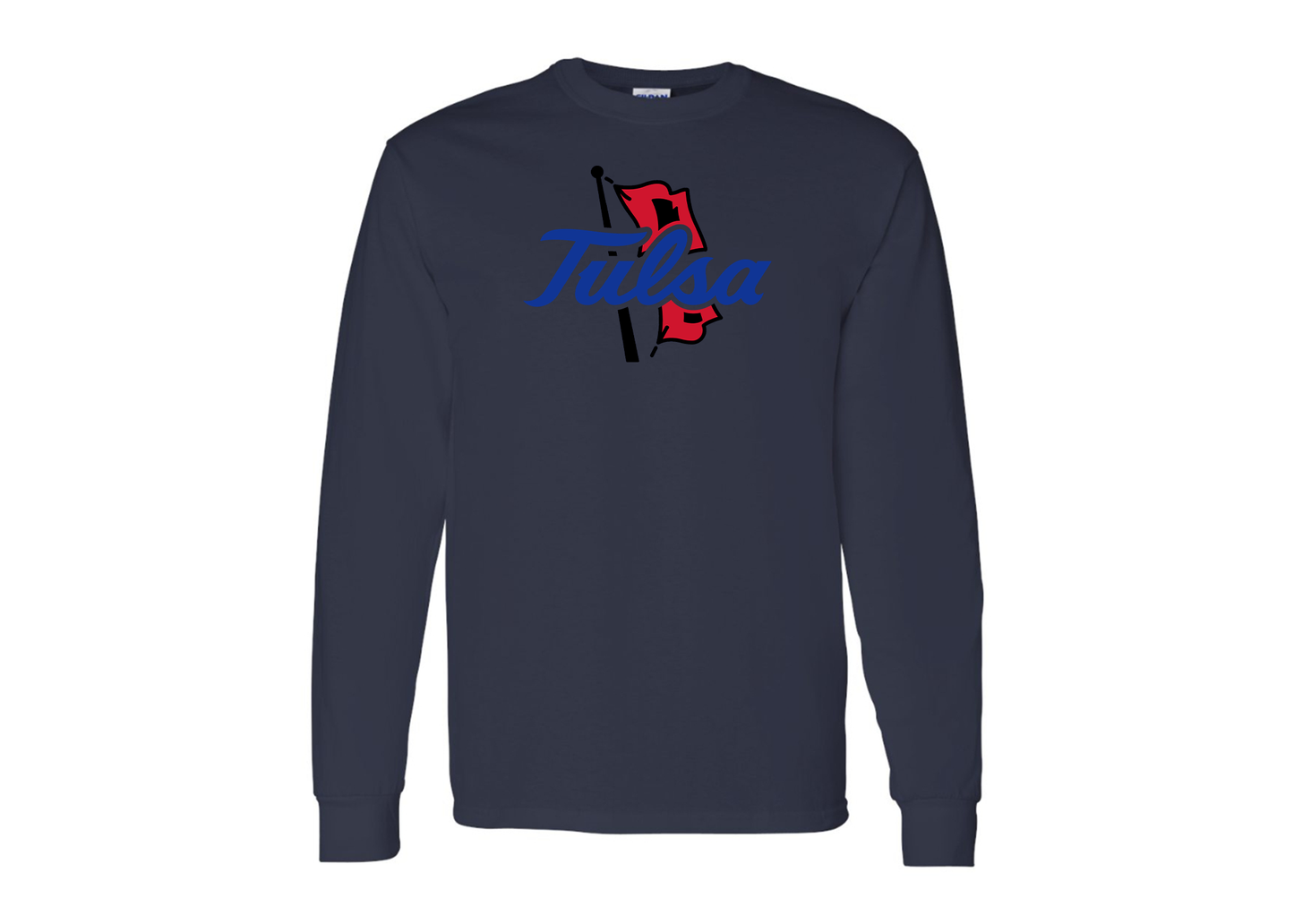 Men's Tulsa Golden Hurricane Gildan Heavy Cotton Long Sleeve T-Shirt