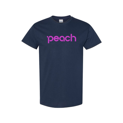 Men's Peach Aviation Logo Cotton T-Shirt