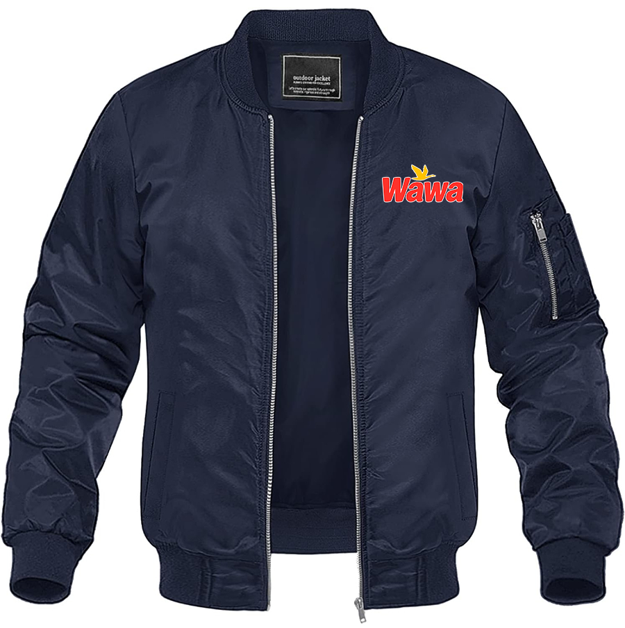 Men's Wawa Gas Station Lightweight Bomber Jacket - Navy