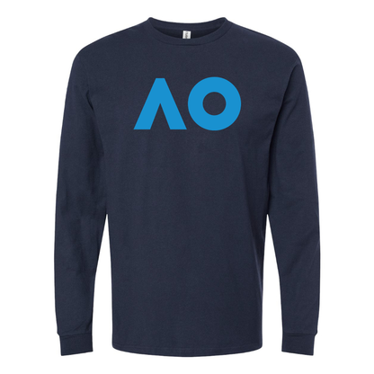 Men's Australian Open Logo Cotton Long Sleeve T-Shirt