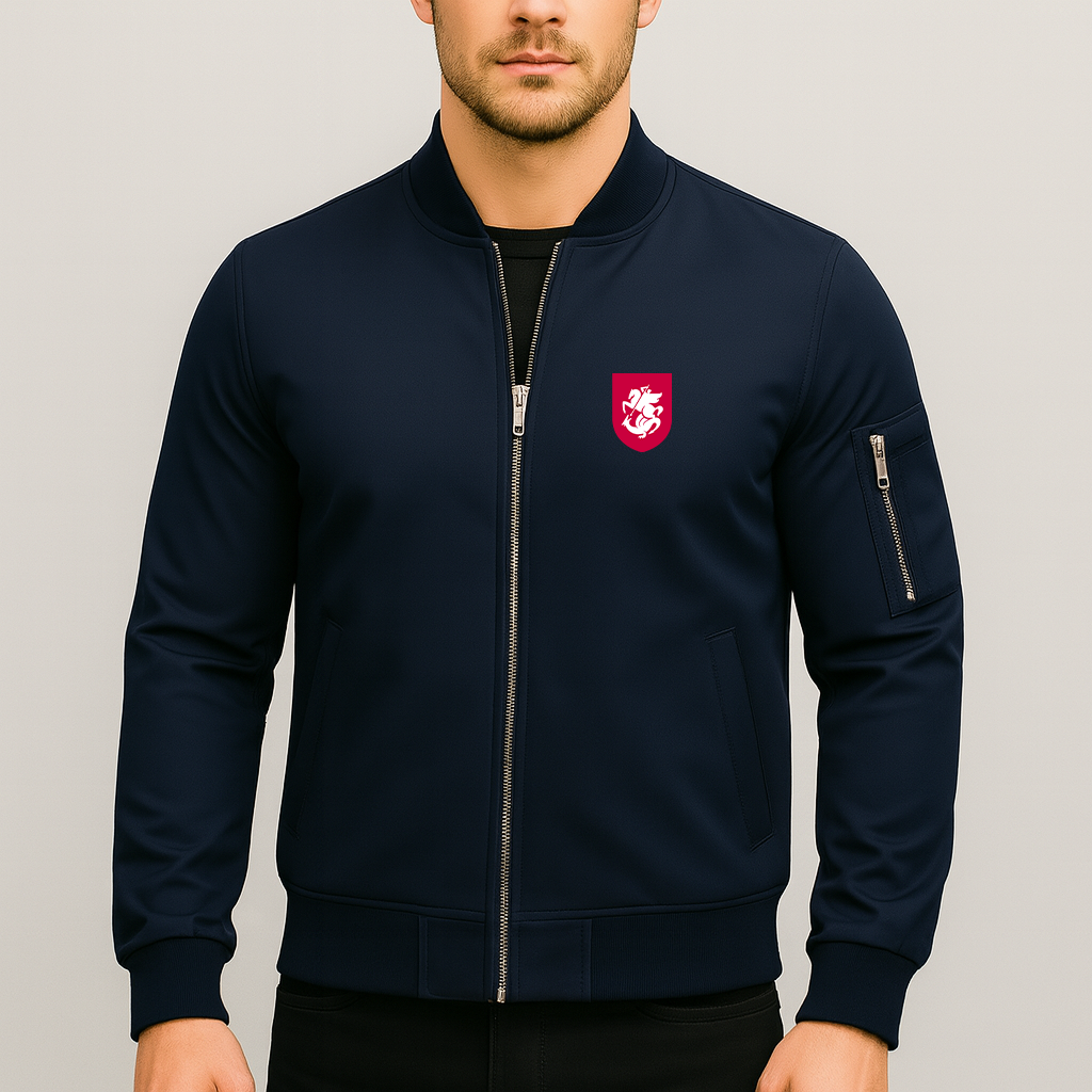Men's Georgia National Soccer Team Lightweight Bomber Jacket - Navy
