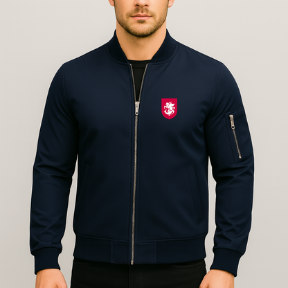 Men's Georgia National Soccer Team Lightweight Bomber Jacket - Navy