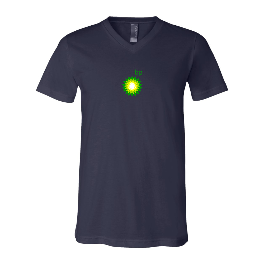 BP Oil Logo BELLA  CANVAS - Jersey V-Neck T-Shirt