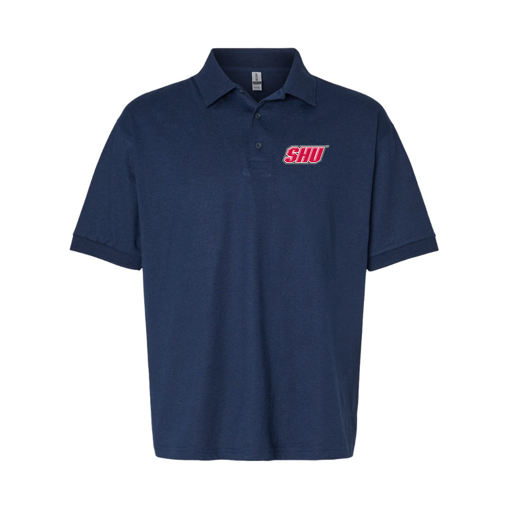 Men's Sacred Heart Pioneers Logo Gildan Dry Blend Jersey Polo