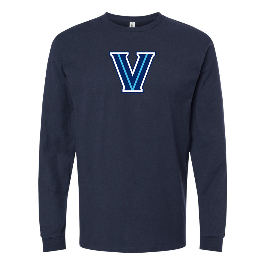 Men's Villanova Wildcats Logo  Cotton Long Sleeve T-Shirt