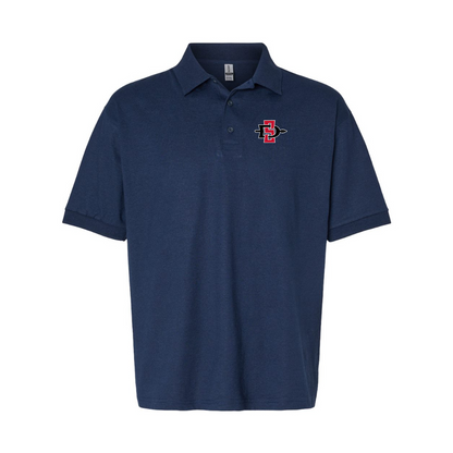 Men's San Diego State Aztecs Logo Gildan Dry Blend Jersey Polo