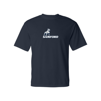 Men's Samford Bulldogs Logo Polyester T-Shirt