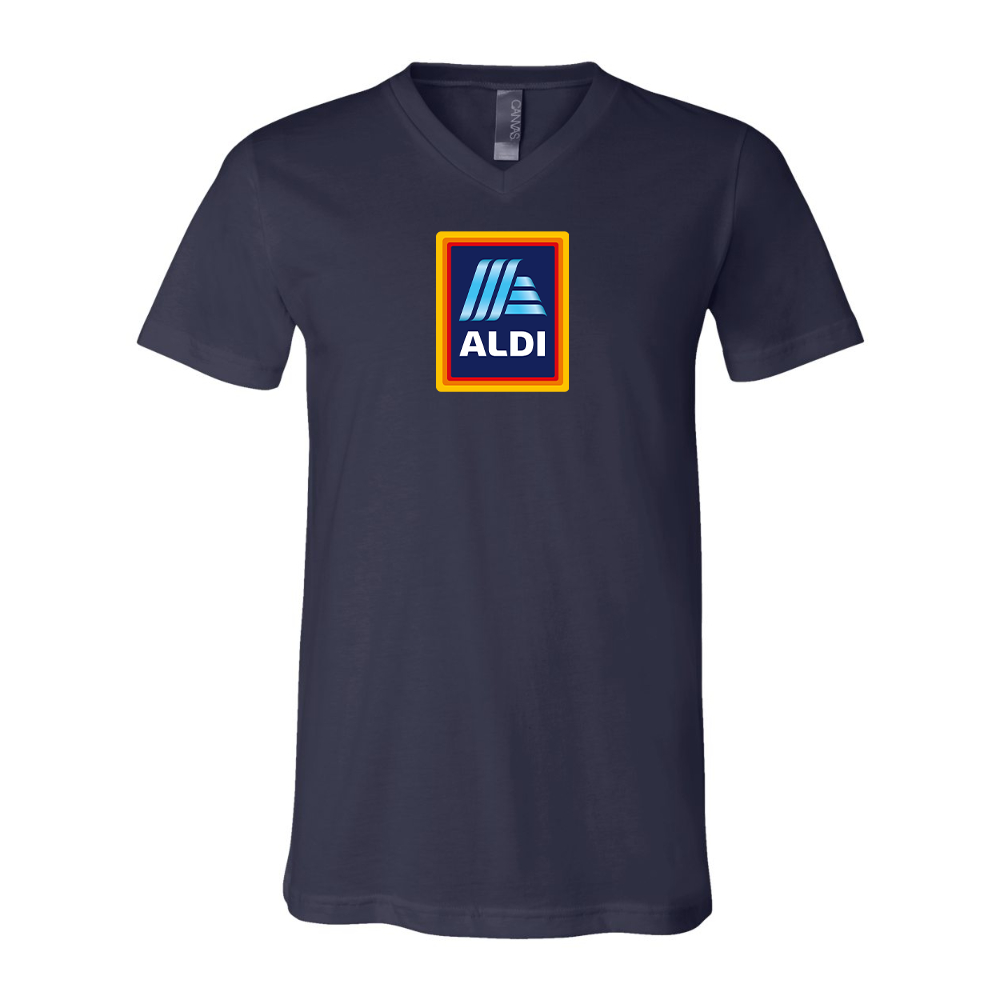 Aldi Logo BELLA  CANVAS - Jersey V-Neck T-Shirt