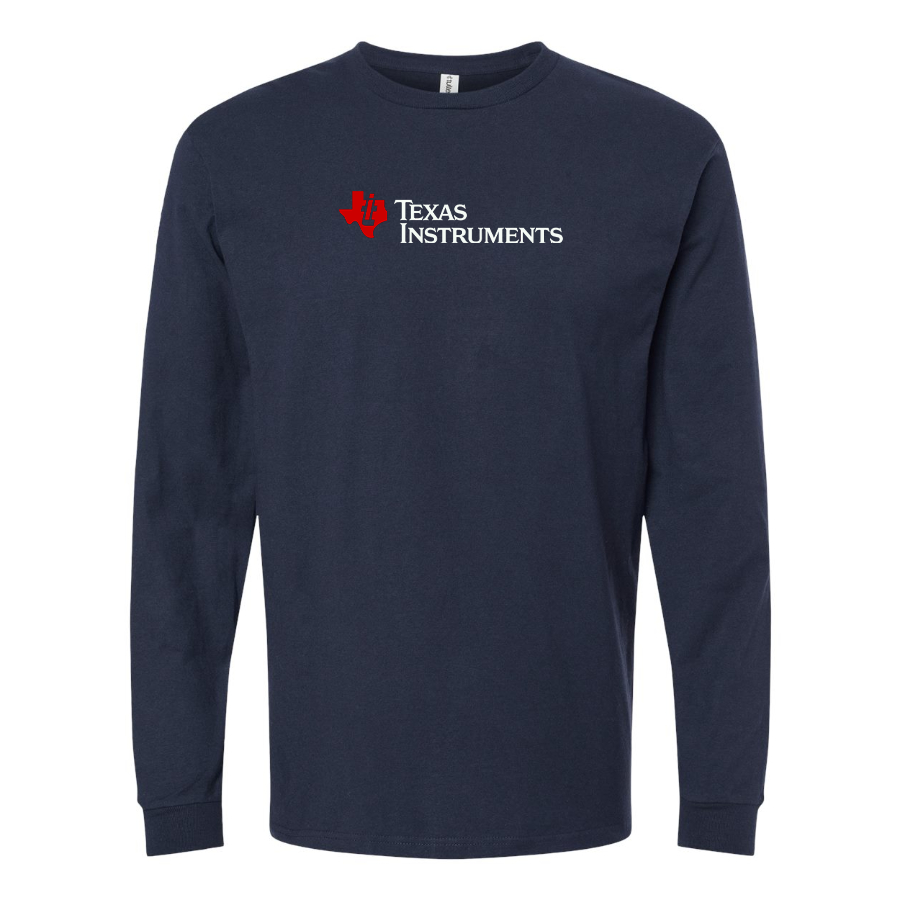 Men's  Texas Instruments Logo  Cotton Long Sleeve T-Shirt