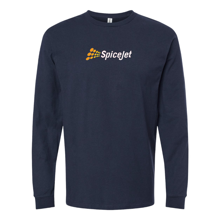 Men's SpiceJet Logo  Cotton Long Sleeve T-Shirt