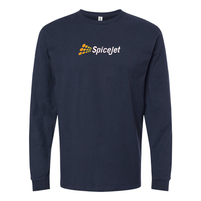 Men's SpiceJet Logo  Cotton Long Sleeve T-Shirt