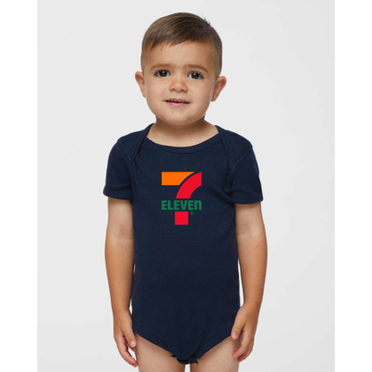 7 Eleven Logo  Rabbit Skins Infant Baby Rib Bodysuit