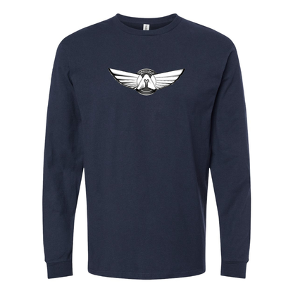 Men's Yuanhang Logo  Cotton Long Sleeve T-Shirt