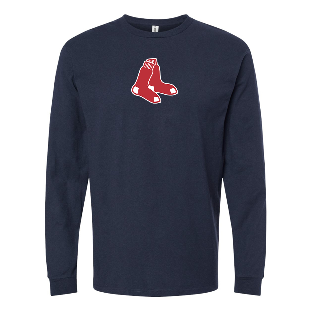 Men's Long Boston Red Sox Logo Sleeve T-Shirt