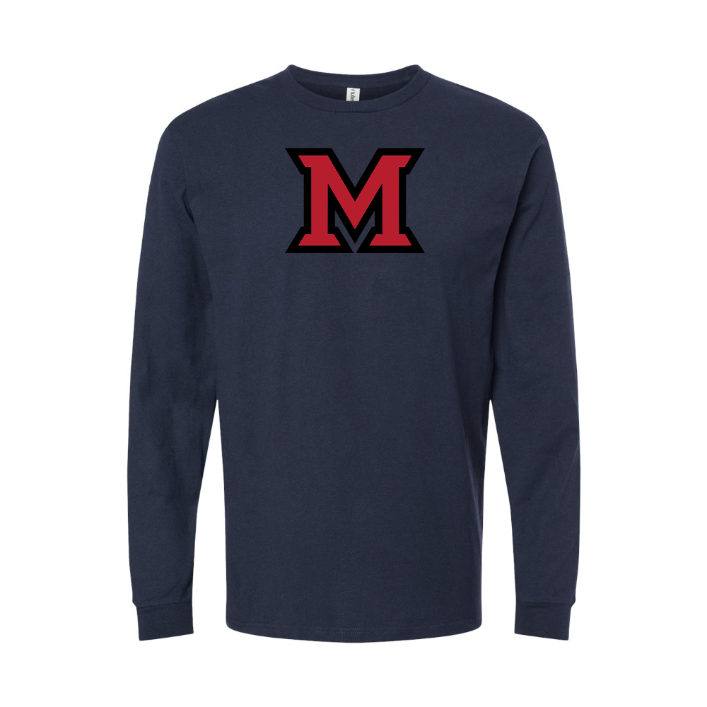 Men's Miami Ohio RedHawks Logo Long Sleeve T-Shirt