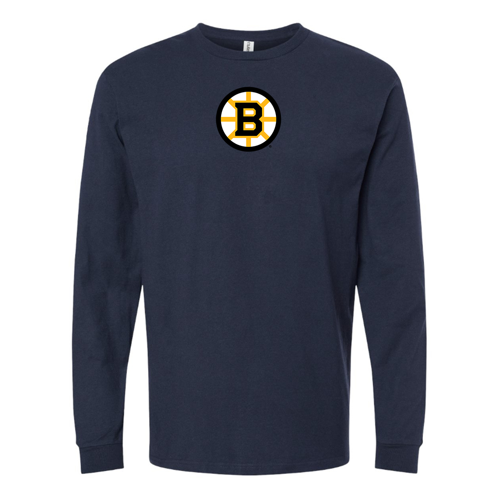 Youth Boston Bruins Logo Cotton Long Sleeve T-Shirt
