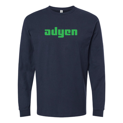 Men's Adyen Logo Cotton Long Sleeve T-Shirt