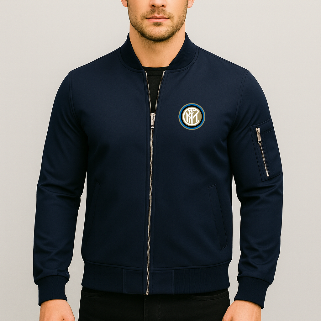 Men's Inter Milan Soccer Lightweight Bomber Jacket - Navy