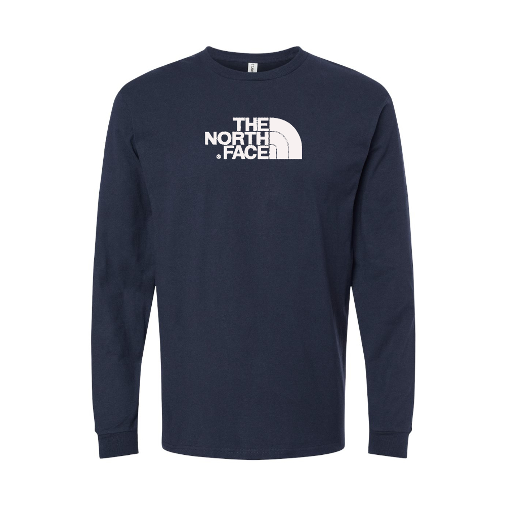 Youth The North Face Black Logo white Cotton Long Sleeve T-Shirt