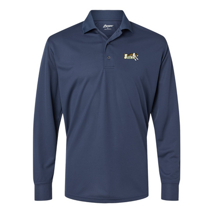 Men's Siena Saints Logo Paragon Prescott Long Sleeve Polo