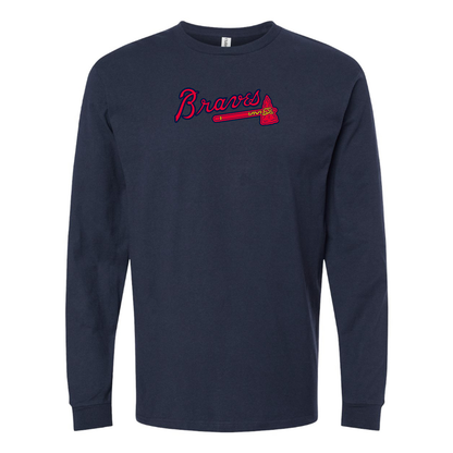 Men's Atlanta Braves Logo Long Sleeve T-Shirt